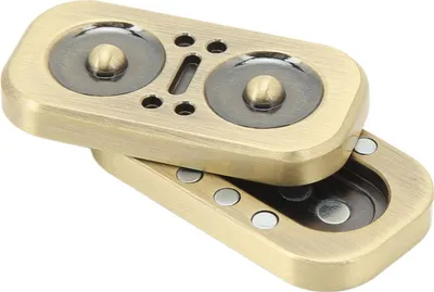 Zdjęcie produktu dla Sowa Finger Fidget Slider Magnetyczny przycisk łagodzący stres Metalowa zabawka sensoryczna Push Card Slider Gold
