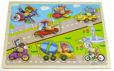 Produktbild von Drobiazgarnia Holzbausteine Puzzle, Groß, Lernspielzeug