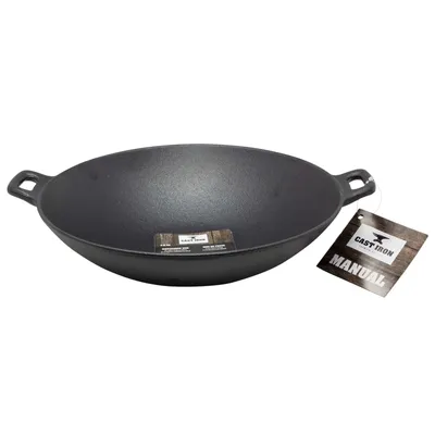 Produktbild von Wok Gusseisen ø 31 cm - Ohne Antihaftbeschichtung