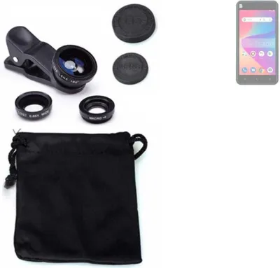 Produktbild von K-S-Trade Smartphone Kamera Linsen Set Kompatibel mit BLU Studio X10L 2022 3in1 Clip-On Kamera Adapter Macro Weitwinkel FishEye Fischauge Objektiv