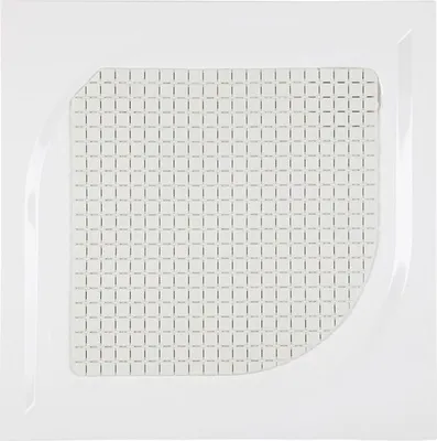Zdjęcie produktu dla MSV premium mata pod prysznic mata do kąpieli mata do kąpieli antybakteryjna antypoślizgowa z przyssawkami - biała - ok. 48,5 x 48,5 cm półokrągła - pachnie różami - można prać w temperaturze 60 stopni