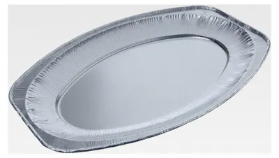 Produktbild von 5 Servierplatten, oval aus Aluminium 54,5 cm x 36 cm