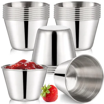 20er-Pack Edelstahl Soßenschälchen 75 ml, Dip-Schalen