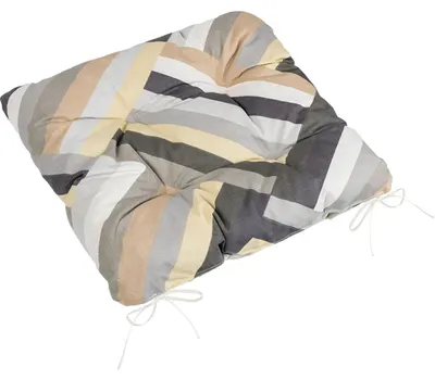 Obrázok produktu pre Prešívaný sedák Adéla – 40 x 40 cm – sivý, béžový