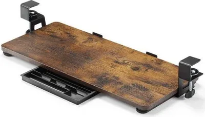 Immagine prodotto di Cassetto per tastiera ergonomico con morsetto a C per installazione sotto la scrivania
