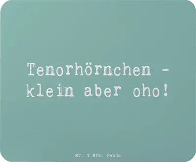 Produktbild von Mr. & Mrs. Panda Mouse Pad Spruch Tenorhörnchen Magie - Meeresbrise - Geschenk, mausteppich, mousematte, Musiker, Musik, Musizieren Instrumente, Mauspad, Blasorchester