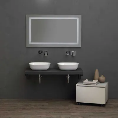 Produktbild von Badmöbelset in Anthrazit, 120cm  mit Doppelwaschbecken | Valentina