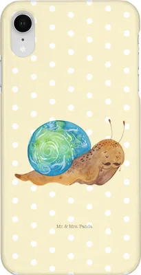 Produktbild von Mr. & Mrs. Panda Iphone XR Handyhülle Schnecke Sir - Gelb Pastell - Geschenk, Schnecken, Handy Case, Weisheit, Lebenszeit, Lustige Sprüche, Motivation, Lebensmut