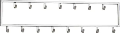 Produktbild von Wandgarderobe Metall Silber 80x20x4 cm Design Flurgarderobe Stahl | Hakenleiste Wandpaneel | Garderobe Wand | Garderobenleiste Flur