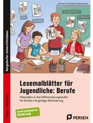 Obrázek produktu pro Lesemalblätter für Jugendliche: Berufe