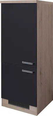 Produktbild von Flex Well Kühlumbauschrank für 88er Einbaukühlschrank Santo BxTxH 60 x 60 x 161 cm anthrazit matt zerlegt Anschlag rever