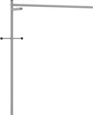 Produktbild von Kleiderständer - Alufarben - Aluminium - mit 2 Haken