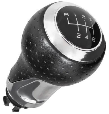 Image de Audi A4 B8 2008 - Pommeau de levier de vitesses, noir + chromé, 6 vitesses