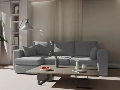 Produktbild von 4ALL HOME Ecksofa mit Schlaffunktion Paco 246x145 cm - Couch - Sofa mit Bettkasten - Eckcouch - L-Form - Schlaffsofa - Schlafsofa mit Bettkasten - Universal Velo 633 Hellgrau