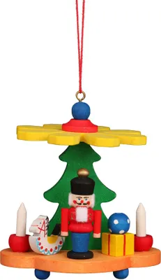 Produktbild von Christbaumschmuck Pyramide mit  (7,5cm) Nussknacker von Christian Ulbricht