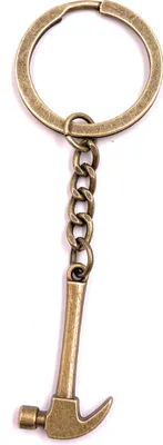 Produktbild von Onwomania Schlüsselanhänger Hammer Werkzeug Bronze Metall Anhänger Charm