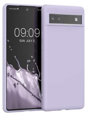 Produktbild von kwmobile Handyhülle für Google Pixel 6a Hülle - TPU Case - Kabelloses Laden - Schutzhülle Cover in Lavendel