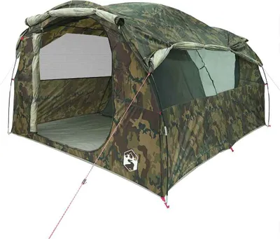 Produktbild von vidaXL Tunnel-Familienzelt 6 Personen Camouflage Wasserdicht