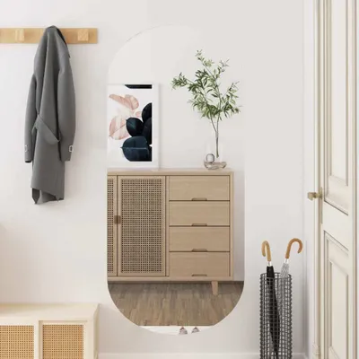 Produktbild von vidaXL Wandspiegel 45x100 cm Glas Oval
