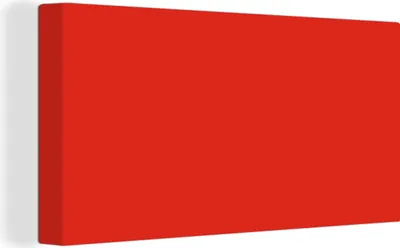 Obrázek produktu pro OneMillionCanvasses® - Plátno - Červená - Barva - Jednobarevná, Fototapeta, Nástěnná dekorace obrazy obývací pokoj, 40x20cm