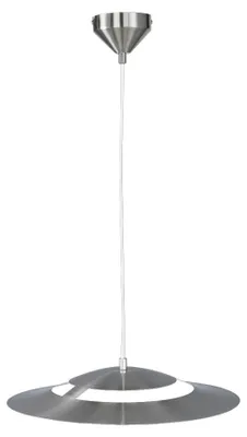 Produktbild von LED Pendelleuchte, silber, Glas weiß, H 125