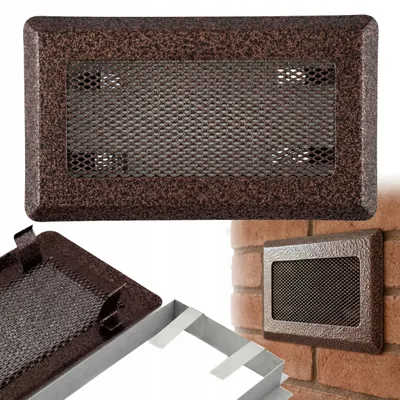Produktbild von Kaminlüftungsgitter 10x20 cm Metall lackiertes Kupfer
