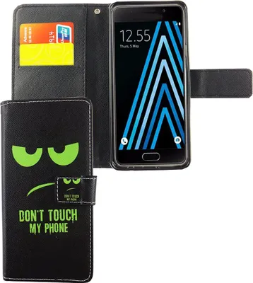 Produktbild von Handyhülle Tasche für Handy Samsung Galaxy A3 2016 Dont Touch My Phone Grün