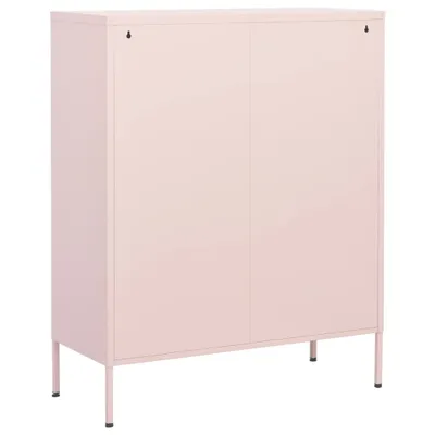 Immagine prodotto di Vetrina semplice Armadio Rosa 80x35x101,5 cm in acciaio - Cassettiere DE9704098 1pacco