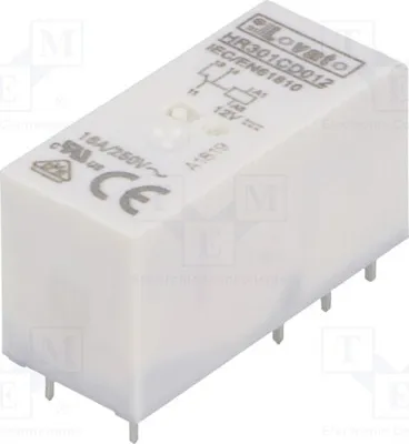 Produktbild von 1x Relais: elektromagnetisch  16A/250VAC USpule : 12VDC  16A HR301C2 Elektromagnet