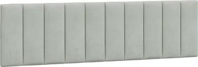 Produktbild von vidaXL Kopfteil-Kissen "Hanko" Hellgrau 180 cm Samt