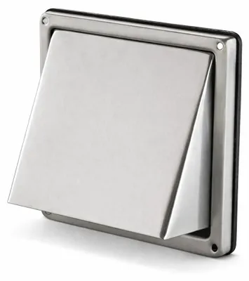 Image de Grille de protection contre les intempéries en acier inoxydable Ø 150 mm capot carré