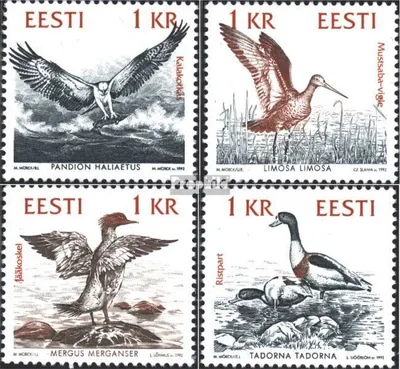 Produktbild von Briefmarken Estland 1992 Mi 188-191 (kompl.Ausg.) postfrisch Vögel