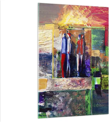 Produktbild von Bilder auf glas - Einteilig - Abstraktion modern - 80x120cm - Glasbilder - Wandbilder - Bilder - zum Aufhängen bereit - Wanddekoration aus Glas - Glas Bilder - Wandbild auf Glas - GPA80x120-3670