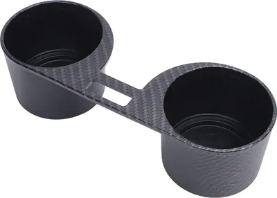 Productafbeelding van Drankenhouder, onderdeelnummer 7H2858601, met carbonvezelmotief, voor de voorste middenconsole, vervanging voor drankhouder van de T5.1, modeljaren 2003 tot 2015