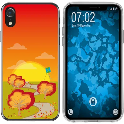 Produktbild von PhoneNatic Case kompatibel mit Apple iPhone Xr Silikon-Hülle Herbst Drache/Kite M2