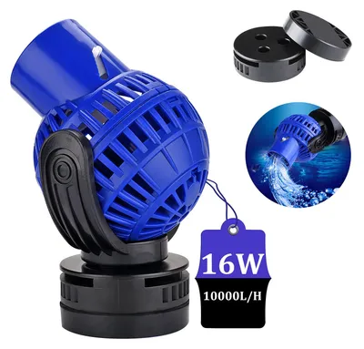 Produktbild von EXLECO Aquarium Strömungspumpe Wavemaker 10000L/H 16Watt Umwälzpumpe Wellenpumpe JVP-133 WAVE MAKER 360 ° schwenkbar für 150200cm Süß- und Salzwasseraquarien