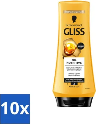 Productafbeelding van Gliss - Haarverzorging - Voedende conditionerolie voor intensieve verzorging - 200 ml - Voordeelverpakking - 10 stuks