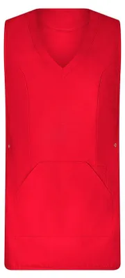 Productafbeelding van Exner - Schort "Overgooischort", zachte textuur LT6059 (36 cm - 42 cm) (Rood)