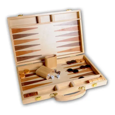 Produktbild von Longfield Games Backgammon Holz braun 48 x 38 cm