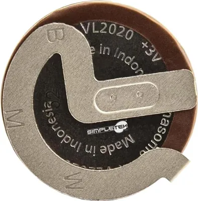 Obrázek produktu pro Panasonic dobíjecí knoflíková baterie VL2020 s plochými pájecími kontakty, 3 V