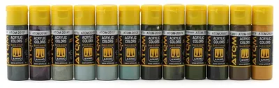 Image de Set de peintures acryliques pour modélisme 12 couleurs