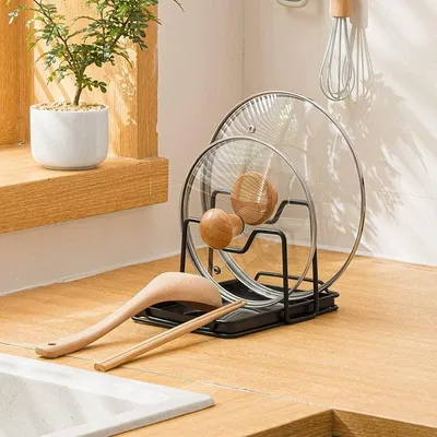Produktbild von Solidchoice – Küchenutensilienhalter mit Tropfschale und Deckelhalter