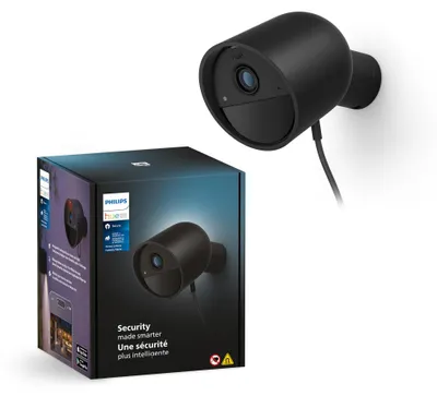 Obrázok produktu pre Philips 8719514492677, IP bezpečnostná kamera, Vnútorné a vonkajšie, Káblový a bezdrôtový, Amazon Alexa / Google Home / Apple HomeKit, Múr, Čierna