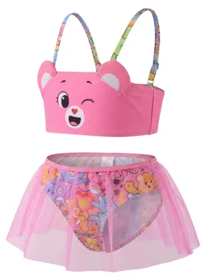 Produktbild von Zweiteiliges Bikini-Set für Mädchen – Rosa – Größe 4 bis 10 Jahre