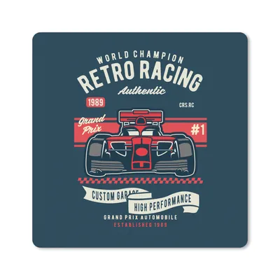 Produktbild von MuchoWow® Mauspad Mousepad Auto - Rennstrecke - Oldtimer 20x20 cm - Mousepads - Maus Mat - Pad - Mausunterlage - Desk Mat - Bureauartikeln