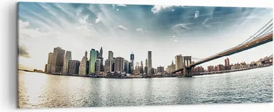 Produktbild von Bild auf Leinwand - Leinwandbild - Amerika wohnung architektur gebäude - 140x50cm - Wand Bild - Wanddeko - Leinwanddruck - Bilder - Kunstdruck - Leinwand bilder - Wandkunst - AB140x50-2430