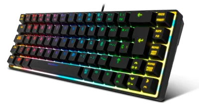 Productafbeelding van Krom Kalista, Mini, Kabel, USB, Membraanschakelaar, RGB LED, Zwart