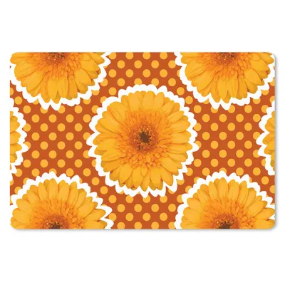 Produktbild von MuchoWow® Mauspad Mousepad Blumen - Punkte - Vintage - Muster 27x18 cm - Mousepads - Maus Mat - Pad - Mausunterlage - Büroartikel - Desk Matten