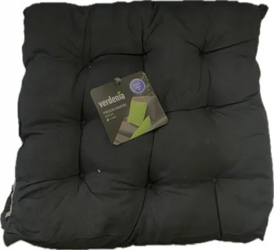 Image de Coussin d'assise pour chaise de jardin d'intérieur 40 x 40 x 5 noir