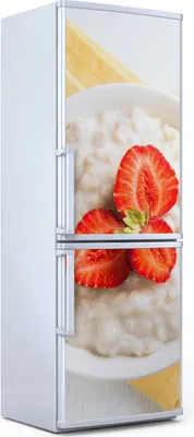 Produktbild von Magnete Dekorative - 70 cm x 190 cm - Küche - Magnetmatte Kühlschrankmagnete - Haferflocken Mit Erdbeeren
